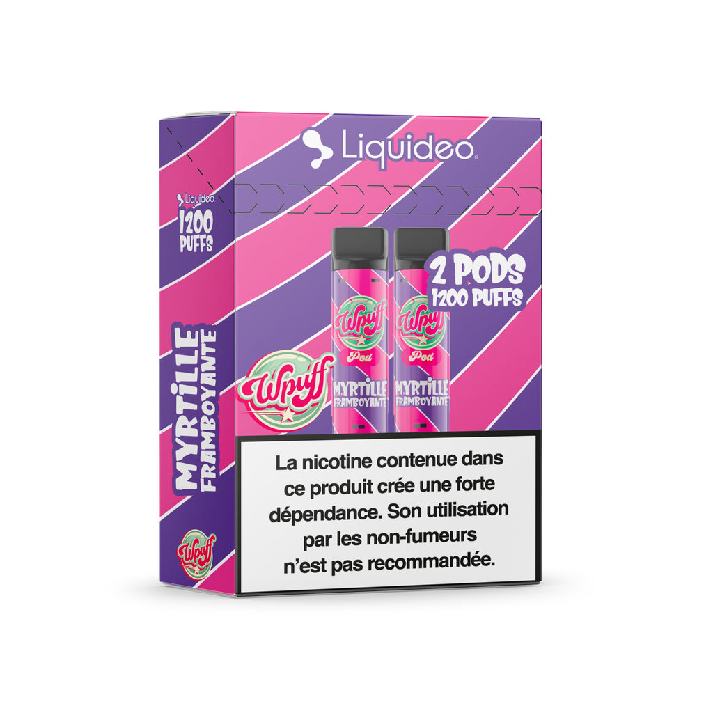 Wpuff 1800 - 2 pods Myrtille Framboyante x5