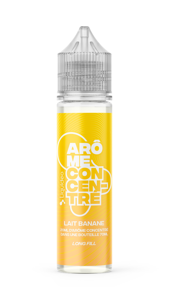 AROMES CONCENTRES LONGFILL - Lait Banane - 20ml / Bouteille 70ml x4