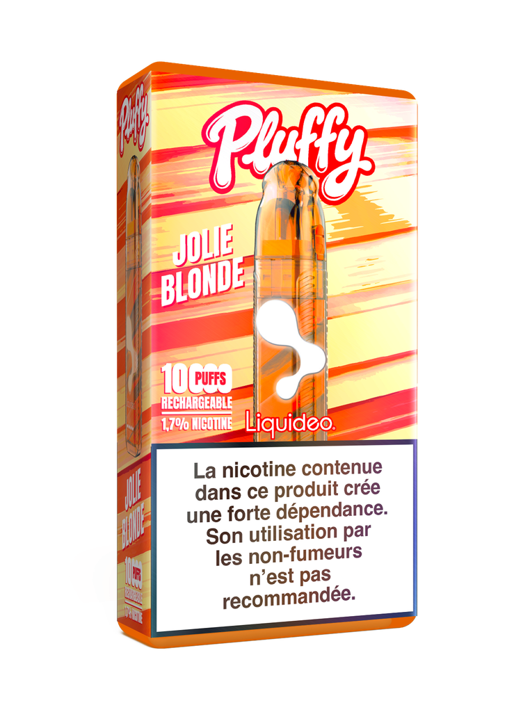 Pluffy - Jolie Blonde - Starter (1 Batterie + 1 pod remplissable + 1 fiole 10ml) 1,7% nicotine x5