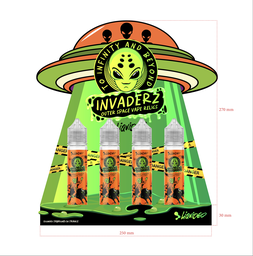 Présentoir Comptoir Spacerz 50ml + 4 saveurs en 50ml